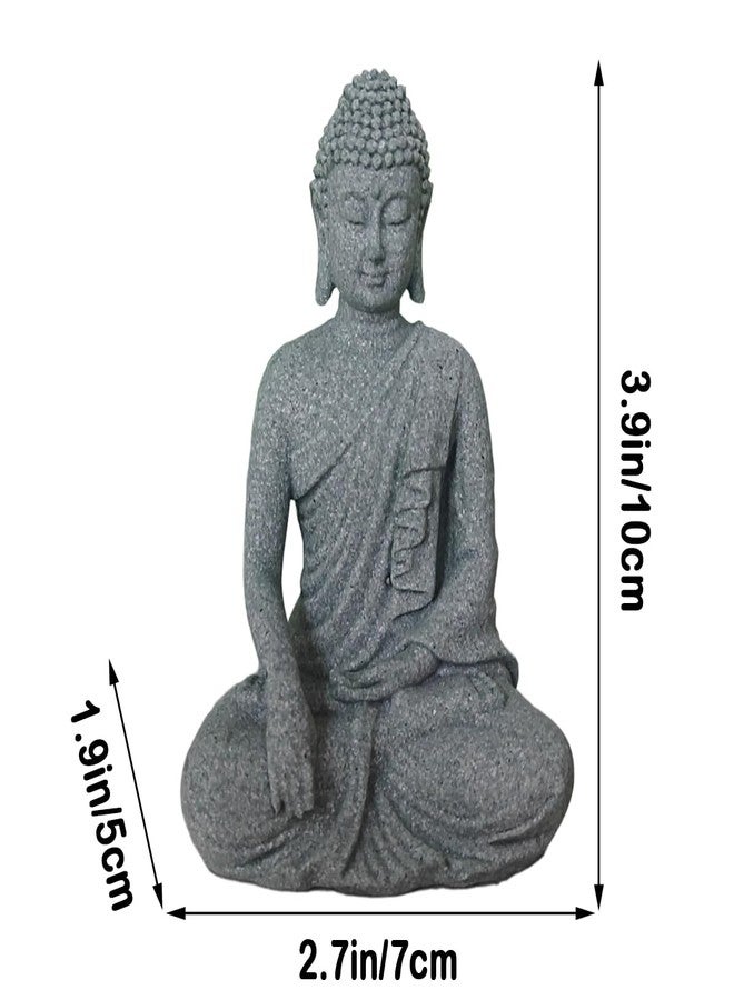 Livelyfish Asian Stone Buddha Figurines for Aquarium Zen Garden Fish Tank Statue Decorations Mini Stone Buddha Zen Garden Sculptures Decor,Gift - Image 3
